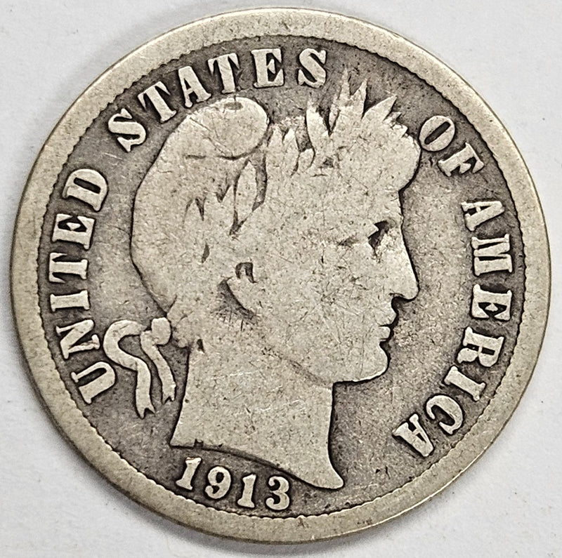 1913 Barber Dime . . . . Fine