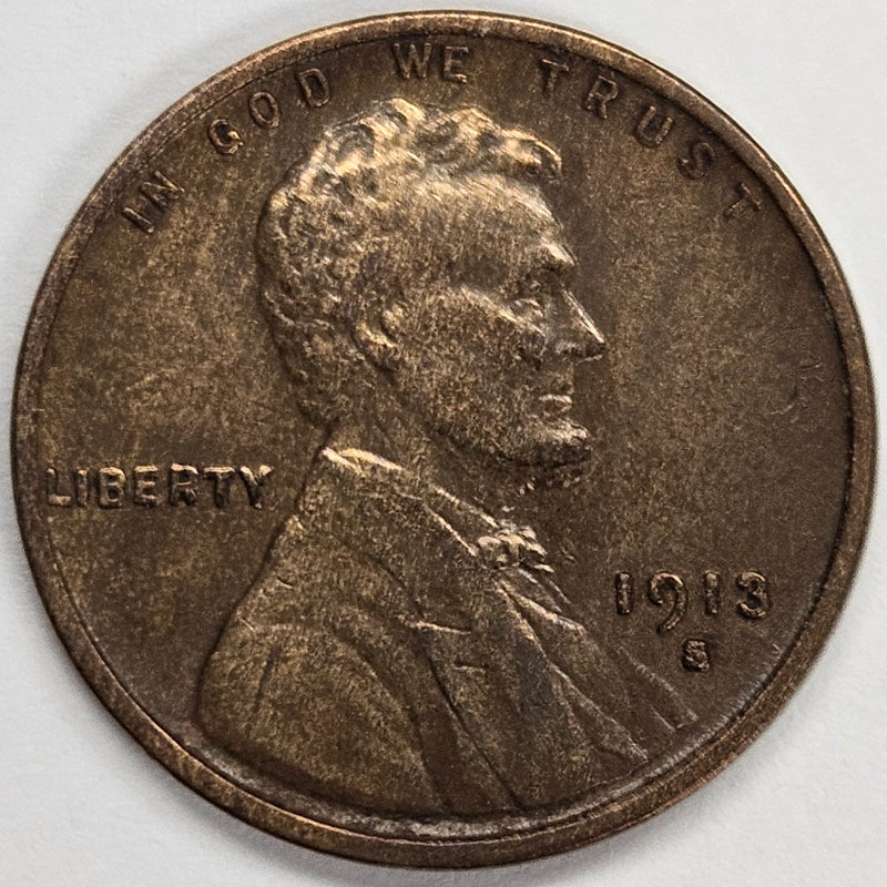 1913-S Lincoln Cent . . . . VF/XF