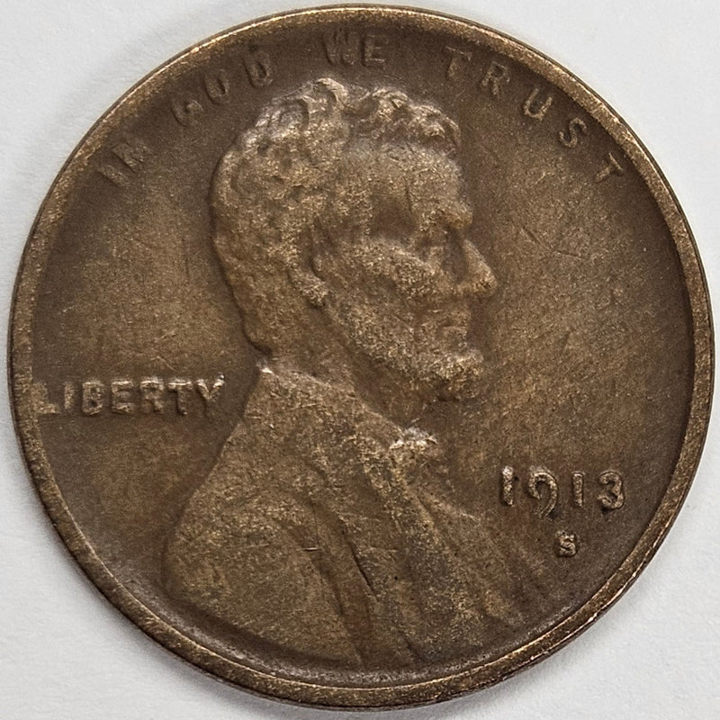 1913-S Lincoln Cent . . . . Very Fine