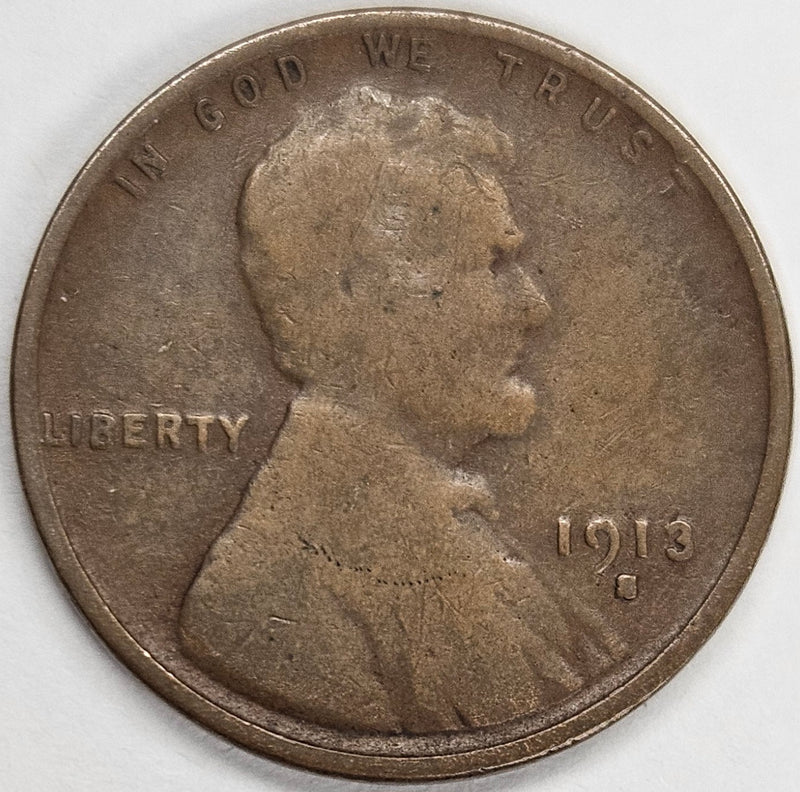 1913-S Lincoln Cent . . . . VG weak reverse