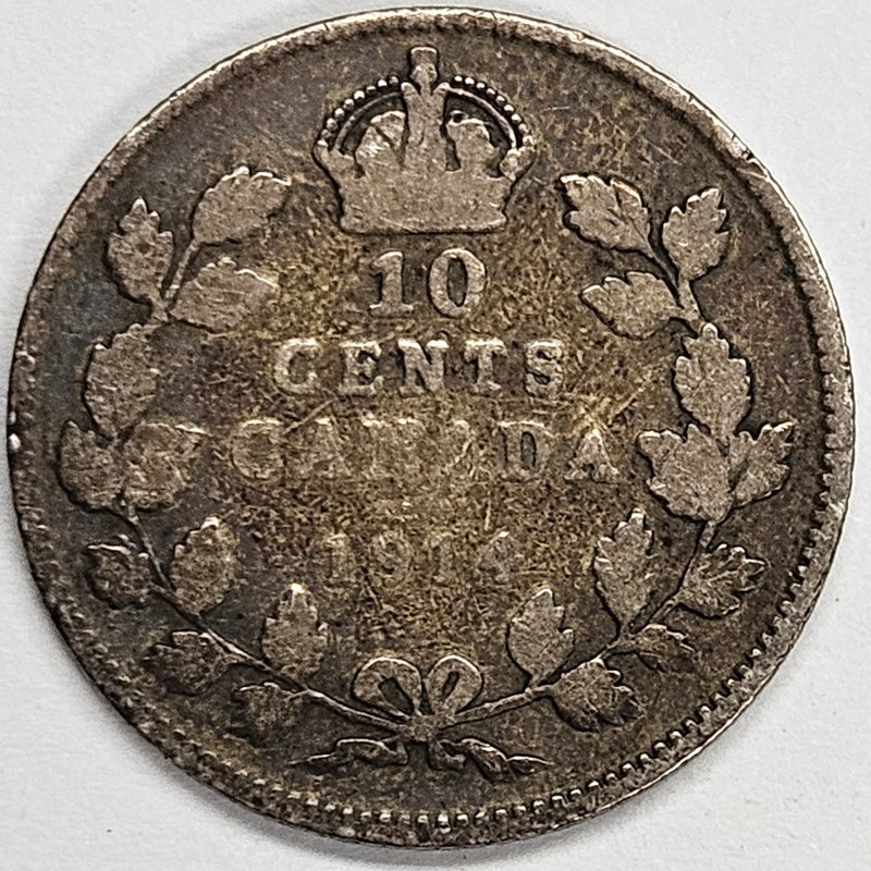 1914 Canadian 10 Cents . . . . Very Good