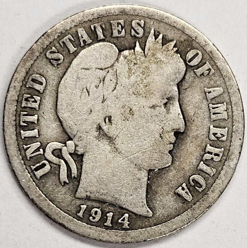 1914-S Barber Dime . . . . Very Fine