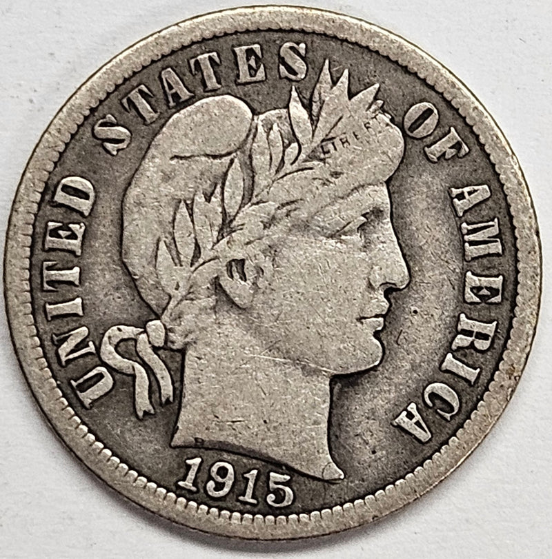 1915 Barber Dime . . . . Very Fine