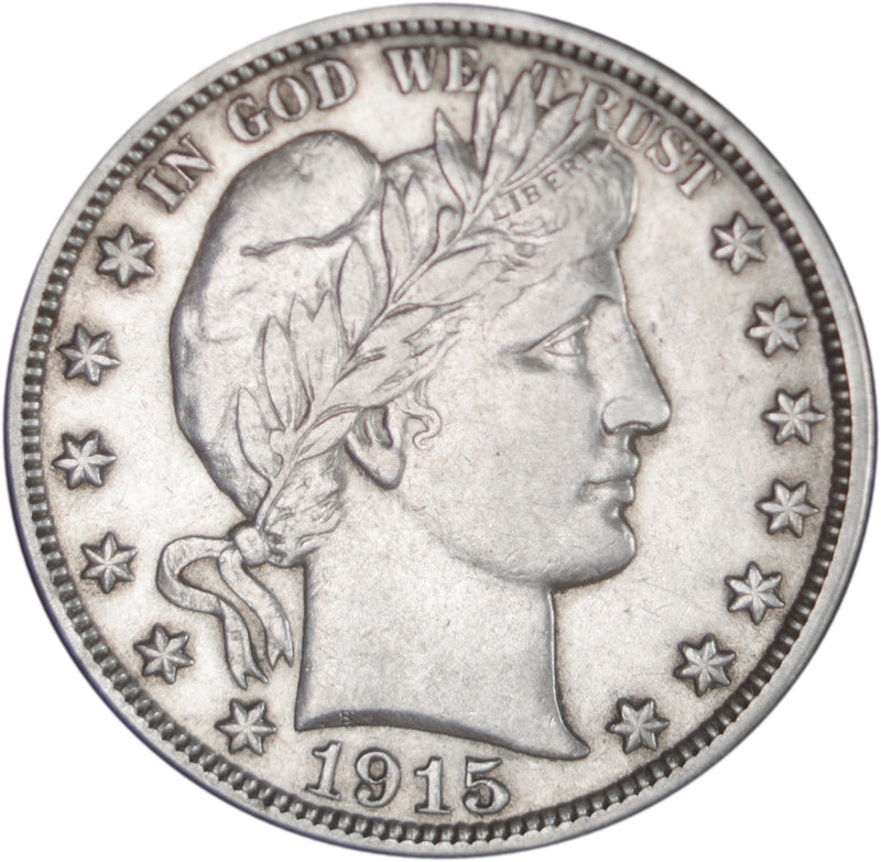 1915-D Barber Half . . . . Choice About Uncirculated