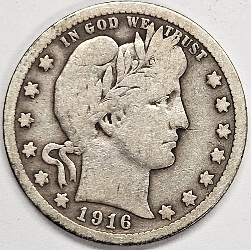 1916 Barber Quarter . . . . Very Good