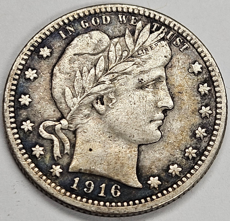 1916 Barber Quarter . . . . Extremely Fine