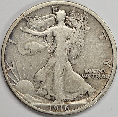 1916 Walking Liberty Half Very Fine