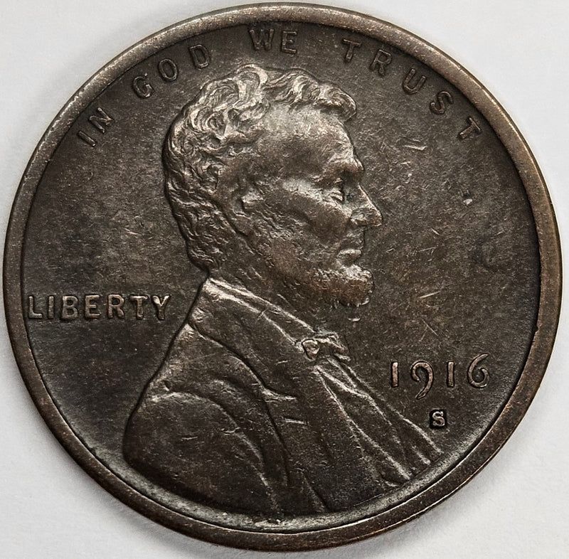 1916-S Lincoln Cent . . . . Choice About Uncirculated