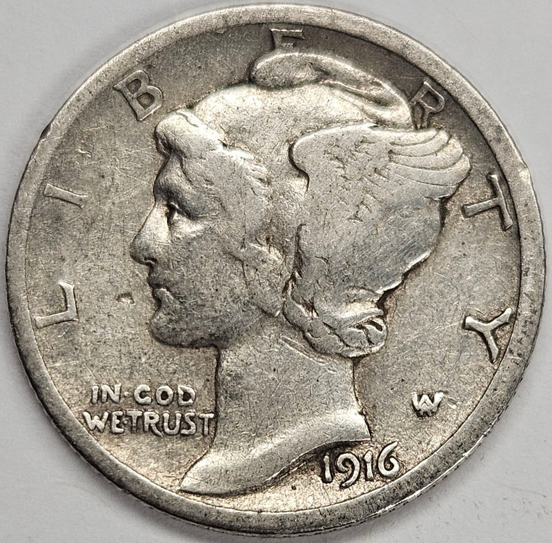 1916-S Mercury Dime . . . . Very Fine