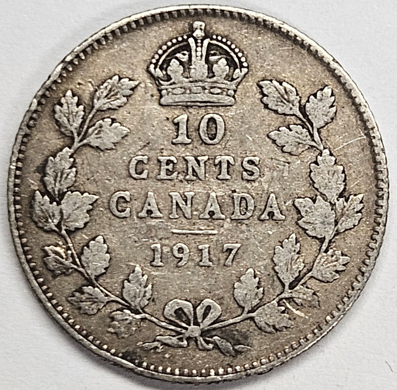 1917 Canadian 10 Cents . . . . Very Fine