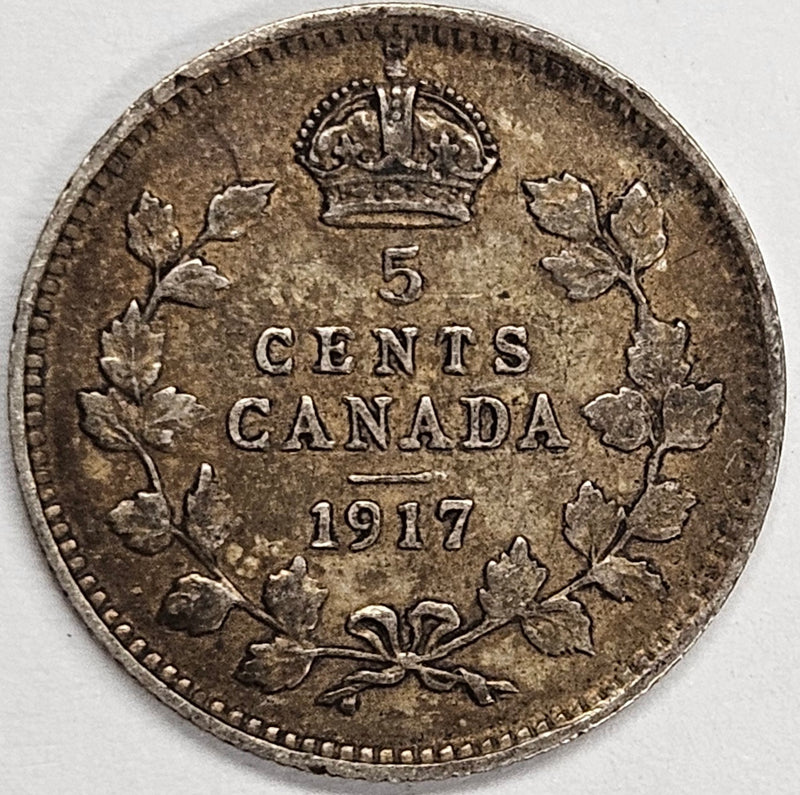 1917 Canadian 5 Cents . . . . Extremely Fine