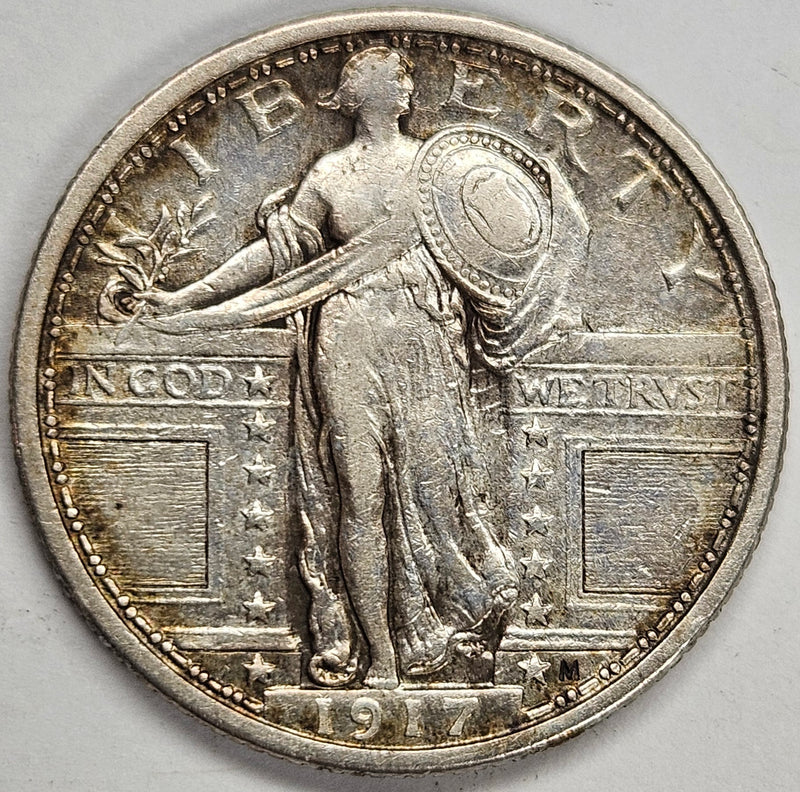 1917 Type 1 Standing Liberty Quarter . . . . Choice About Uncirculated