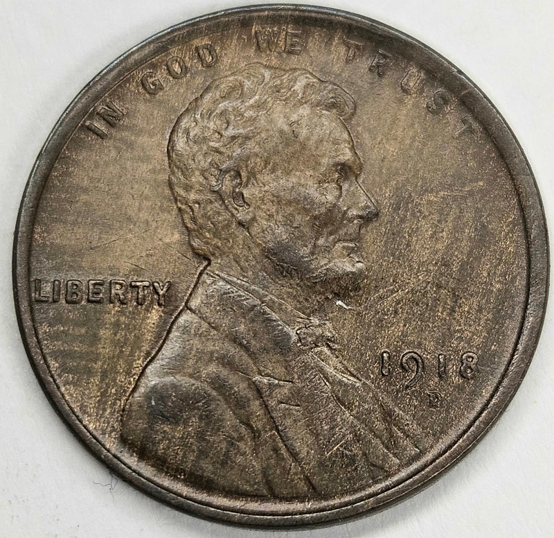 1918-D Lincoln Cent Choice About Uncirculated