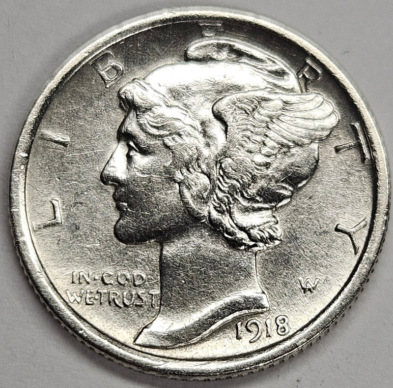 1918-D Mercury Dime . . . . Select Brilliant Uncirculated