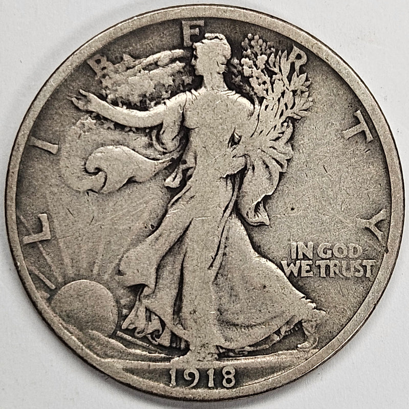 1918-D Walking Liberty Half . . . . Fine