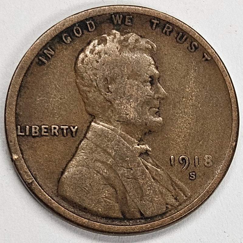 1918-S Lincoln Cent Good