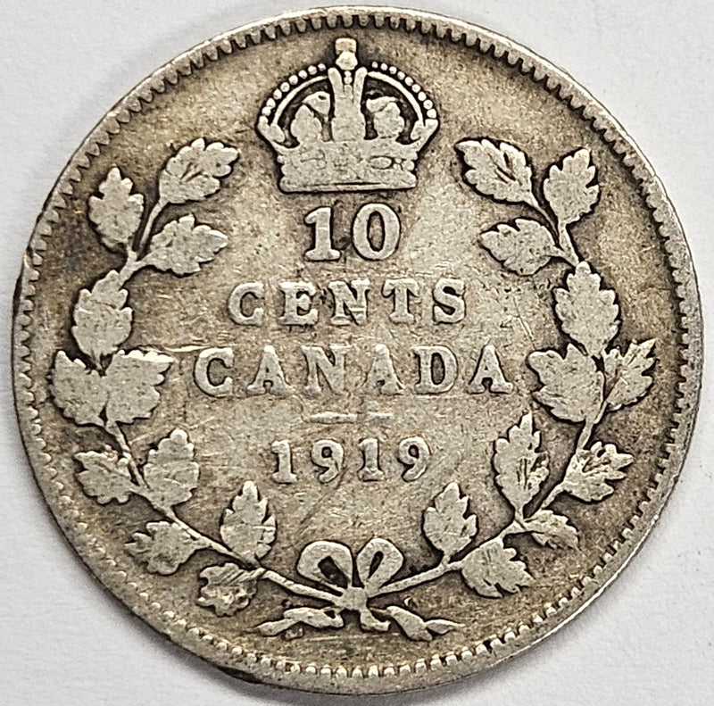 1919 Canadian 10 Cents . . . . Fine