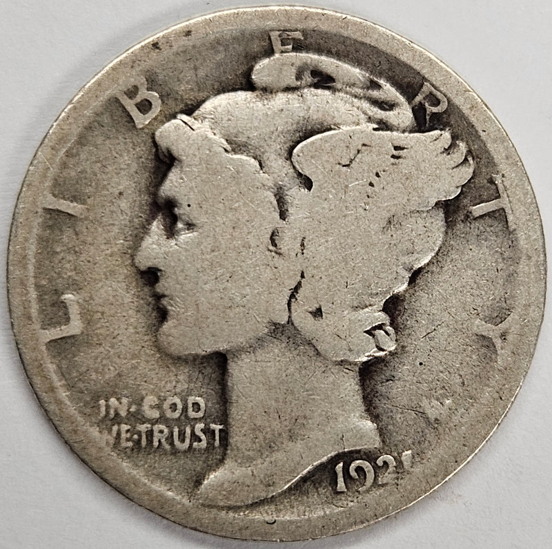 1921 Mercury Dime Good