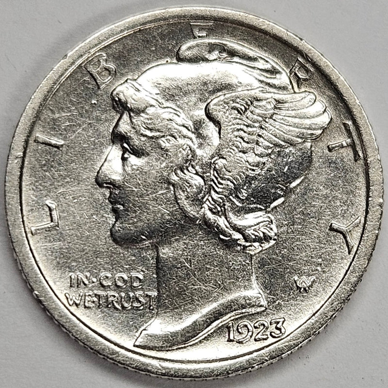 1923 Mercury Dime . . . . Choice About Uncirculated