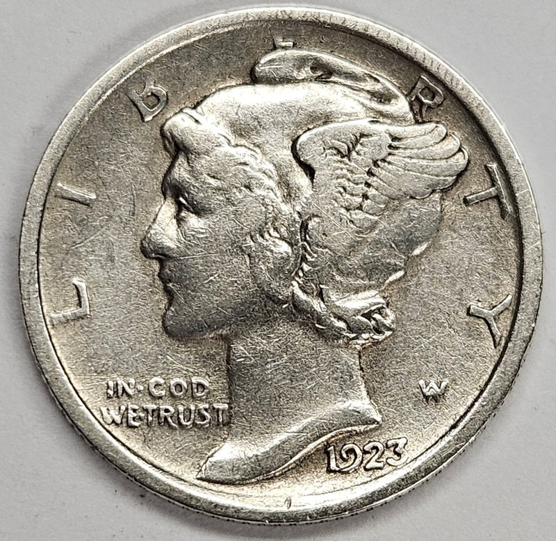 1923 Mercury Dime . . . . Very Fine