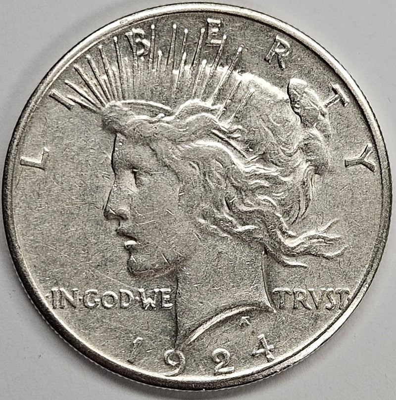 1924-S Peace Dollar . . . . Choice About Uncirculated