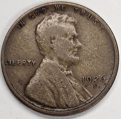 1926-S Lincoln Cent Very Good