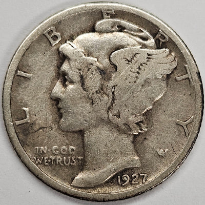 1927 Mercury Dime Fine