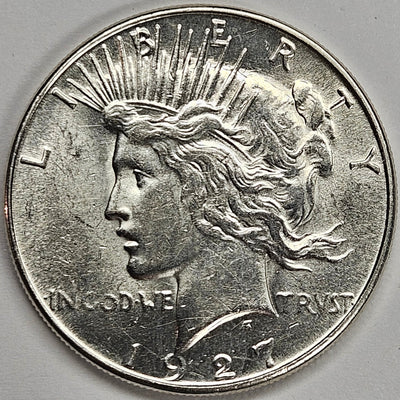 1927-S Peace Dollar Select BU+