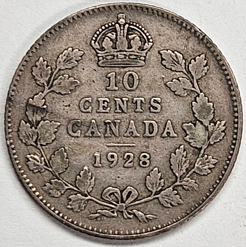 1928 Canadian 10 Cents . . . . Very Fine