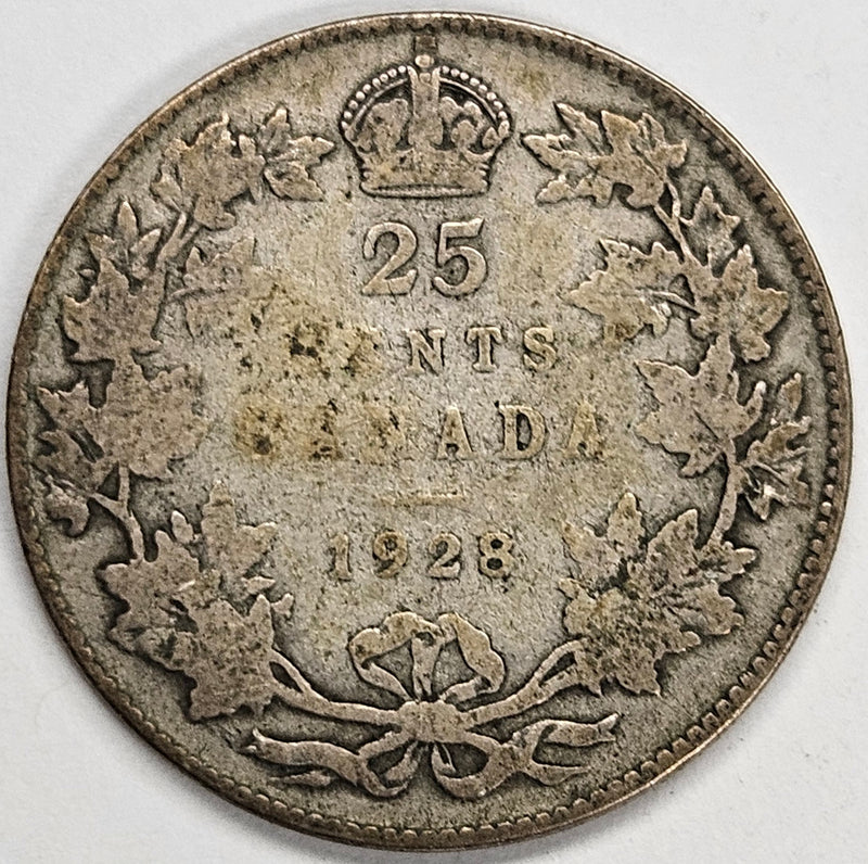 1928 Canadian Quarter . . . . Very Good