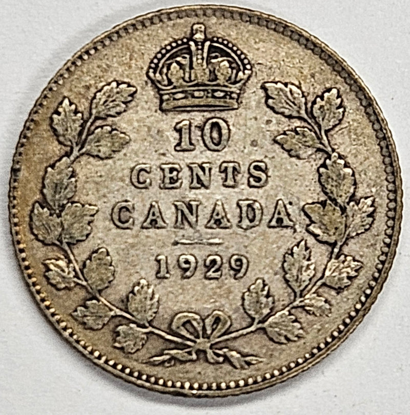 1929 Canadian 10 Cents . . . . Very Fine