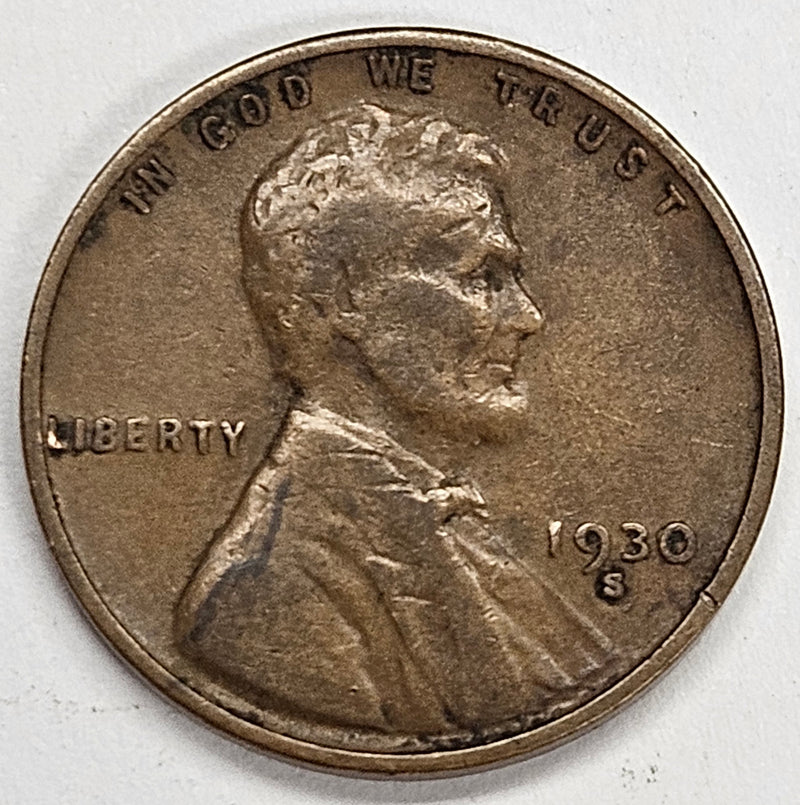 1930-S Lincoln Cent Good