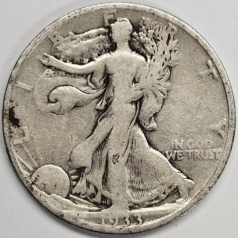 1933-S Walking Liberty Half . . . . Fine reverse scratch