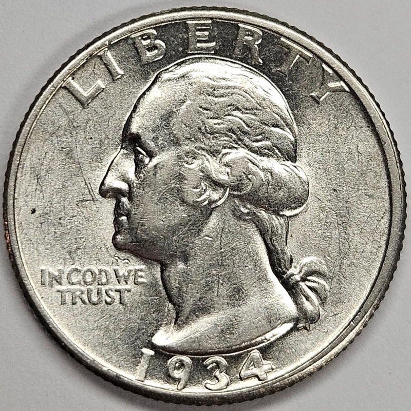 1934 Medium Motto Washington Quarter . . . . Select Brilliant Uncirculated