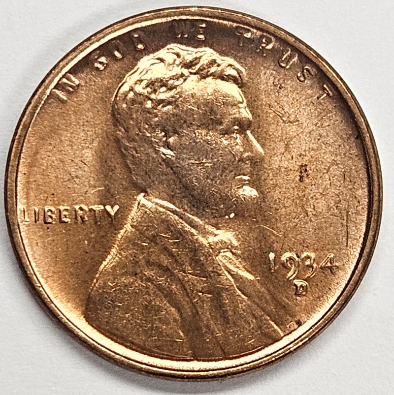 1934-D Lincoln Cent . . . . Choice BU RED