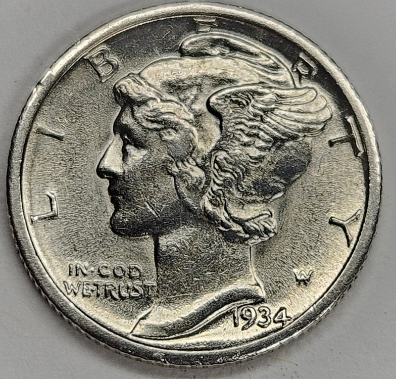 1934-D Mercury Dime . . . . Choice Brilliant Uncirculated