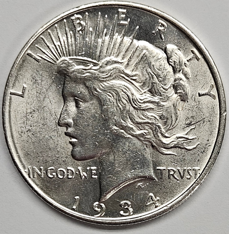 1934-D Peace Dollar . . . . Choice Brilliant Uncirculated