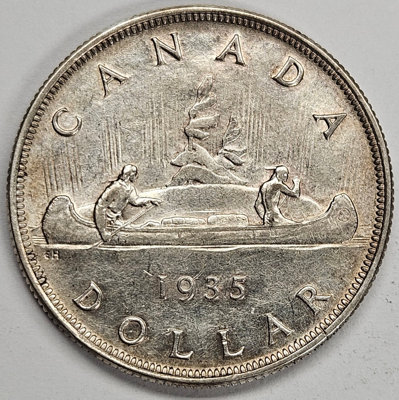 1935 Canadian Silver Dollar . . . . Choice About Uncirculated