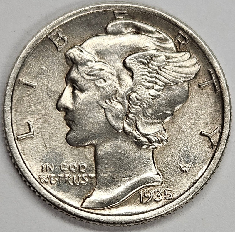 1935 Mercury Dime . . . . Choice Brilliant Uncirculated