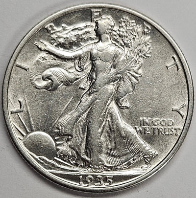 1935-S Walking Liberty Half Choice About Uncirculated