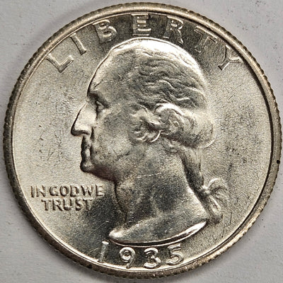 1935-S Washington Quarter Choice BU+