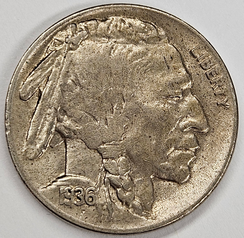 1936-D Buffalo Nickel Choice About Uncirculated