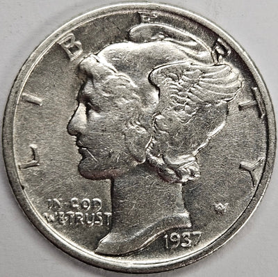 1937 Mercury Dime Choice About Uncirculated