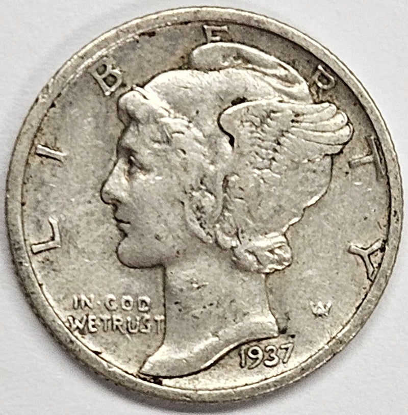 1937-D Mercury Dime . . . . Extremely Fine