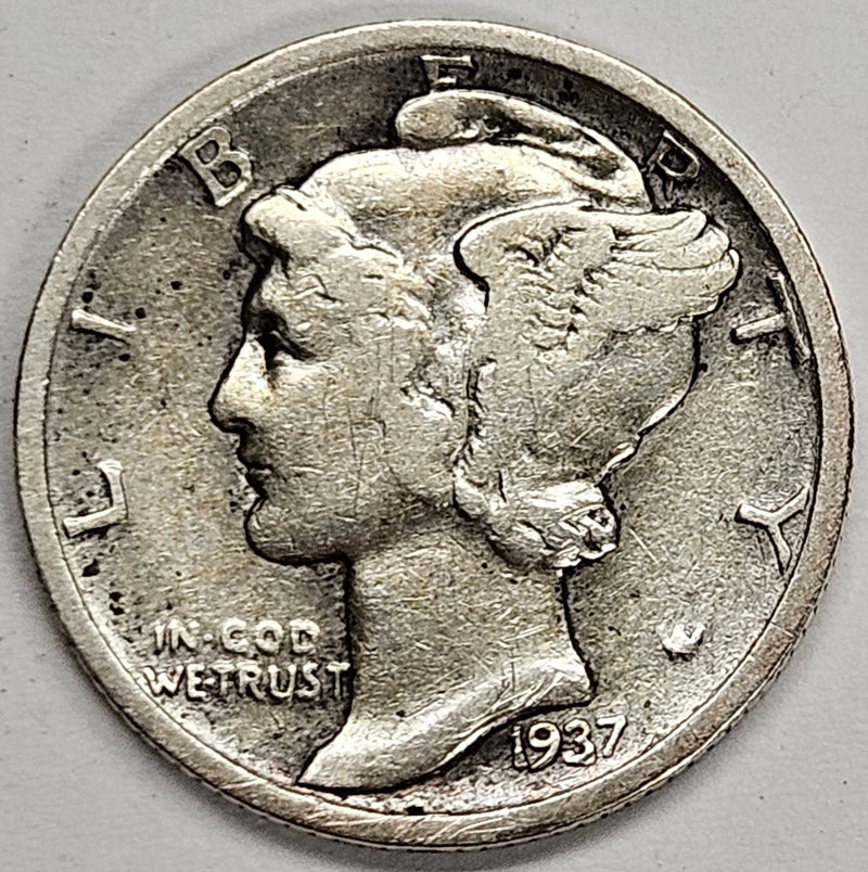 1937-S Mercury Dime . . . . Very Fine