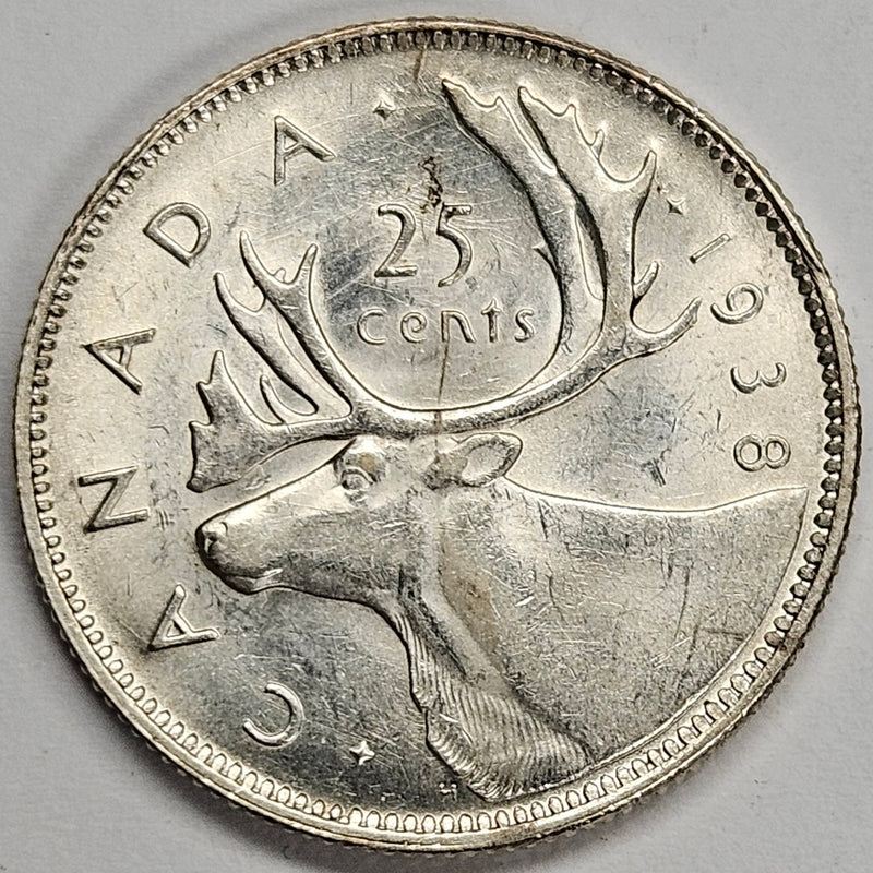 1938 Canadian Quarter . . . . Choice Brilliant Uncirculated