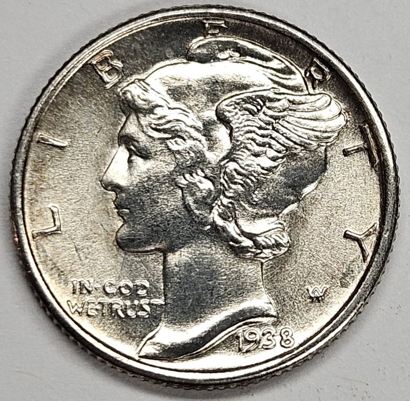 1938 Mercury Dime . . . . Choice Brilliant Uncirculated