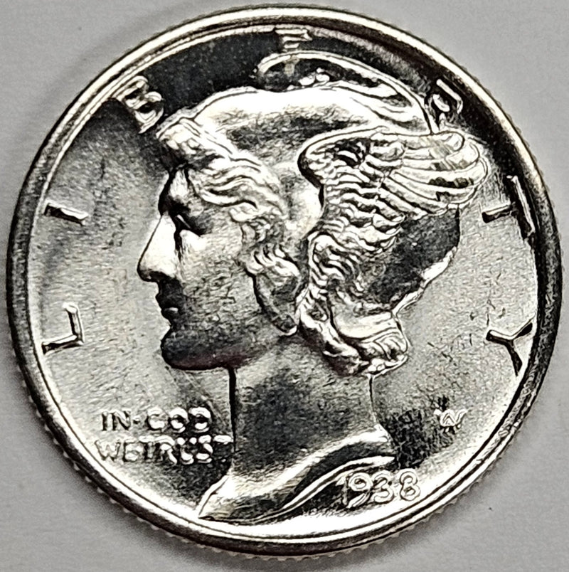 1938 Mercury Dime . . . . Gem BU Full Bands