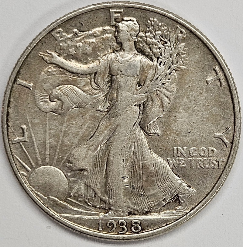 1938 Walking Liberty Half . . . . Choice About Uncirculated