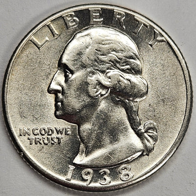 1938 Washington Quarter Choice Brilliant Uncirculated